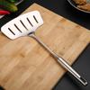 Large Stainless Steel Fish Frying Spatula Egg Pan Scoop Nonstick Long Wood Handle Steak Slotted Flat Shovel Kitchen Cooking Tool