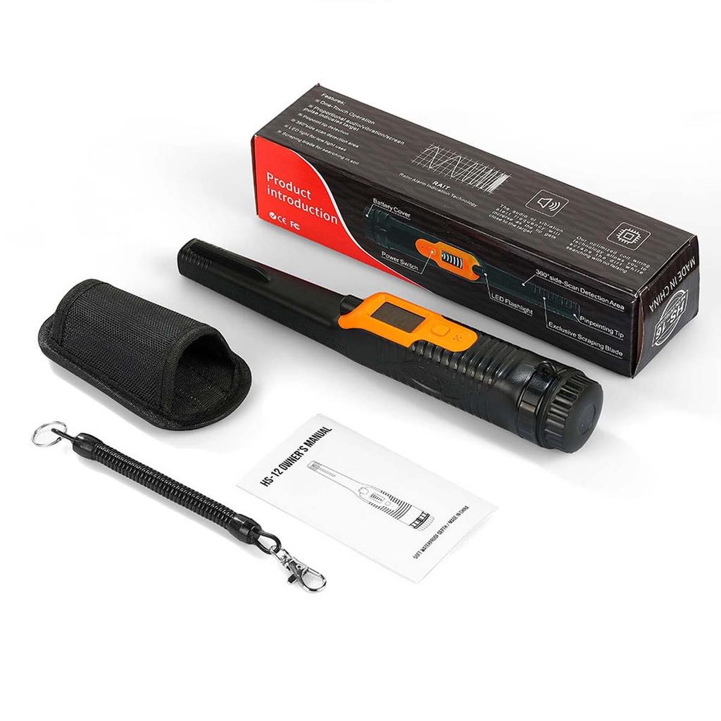360 10 kHz 30m 9V Wasserdicht Pinpoint Ton Vibrationsalarm Handheld Metalldetektor Tragbarer Positionierungsstab Detektor