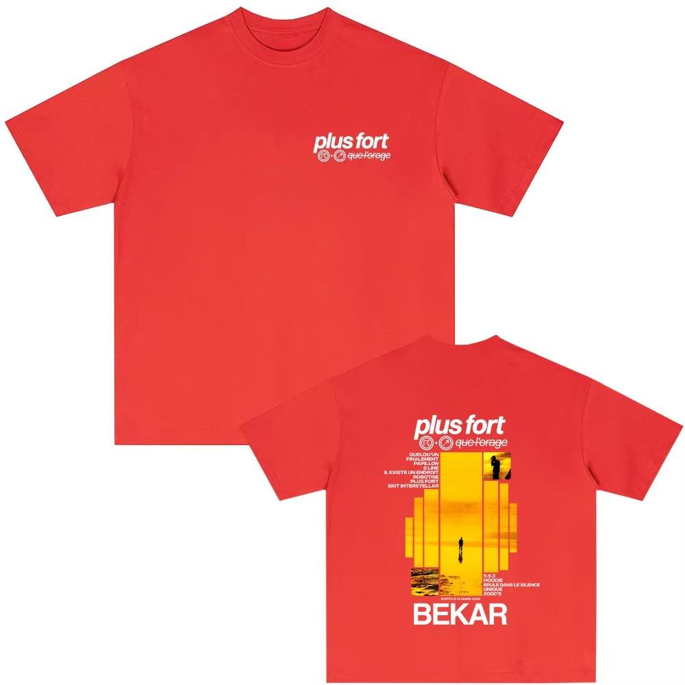 Rapper Bekar Plus Fort Album Grafik T-Shirt Herren Damen Hip Hop Mode Popmusik T-Shirt Unisex Hohe Qualität Weiche Reine Baumwolle Oberteil