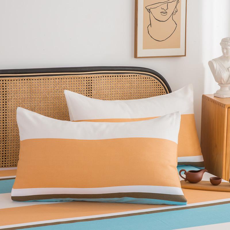 Wholesale 100% cotton old coarse cloth sheets pure cotton kang single three-piece set single piece soft mat student dormitory mat