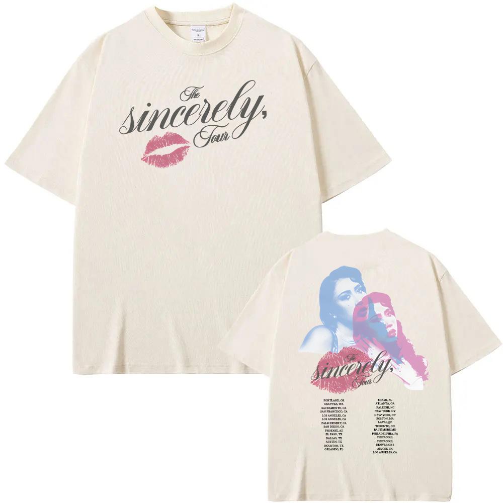 Tricou cu gât rotund Sincerely Tour 2025 Nou Topuri Kali Uchis Vară Hip Hop 100% Bumbac Tricou Calitate Înaltă Retro Gât Rotund Tricou