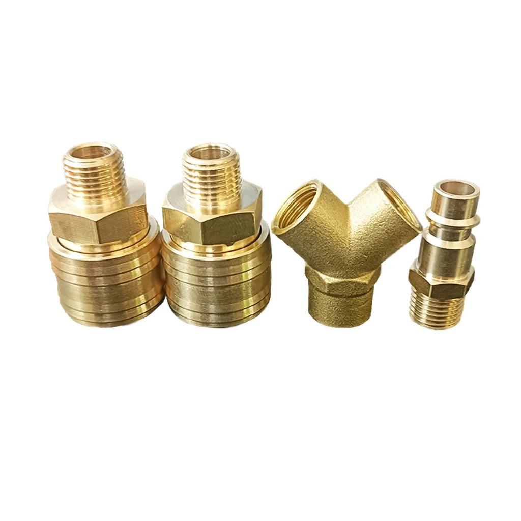 3 Way Joint Compressed Air Distributor Connector Y Splitter 1/4 Interface Compressor Air Gas Distributor Pneumatic Fitting