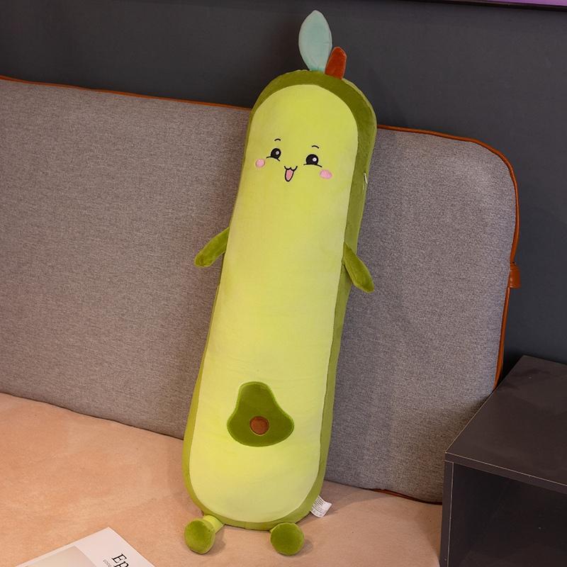 80-150Cm Cartoon Long Strip Fruit Plush Doll Pillow Cute Soft Vegetable Carrot Avocado Peach Plush Toy Home Decor Gift For Child