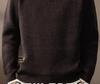Men's Retro Two-Piece Look Color Block Ribbed Knit Sweater, Autumn Winter Casual Loose Henley Collar.