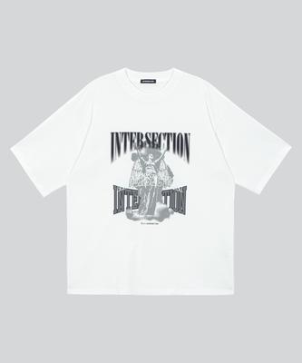 INTERSECTION Halo Tattoo Graphic T-Shirt [White]