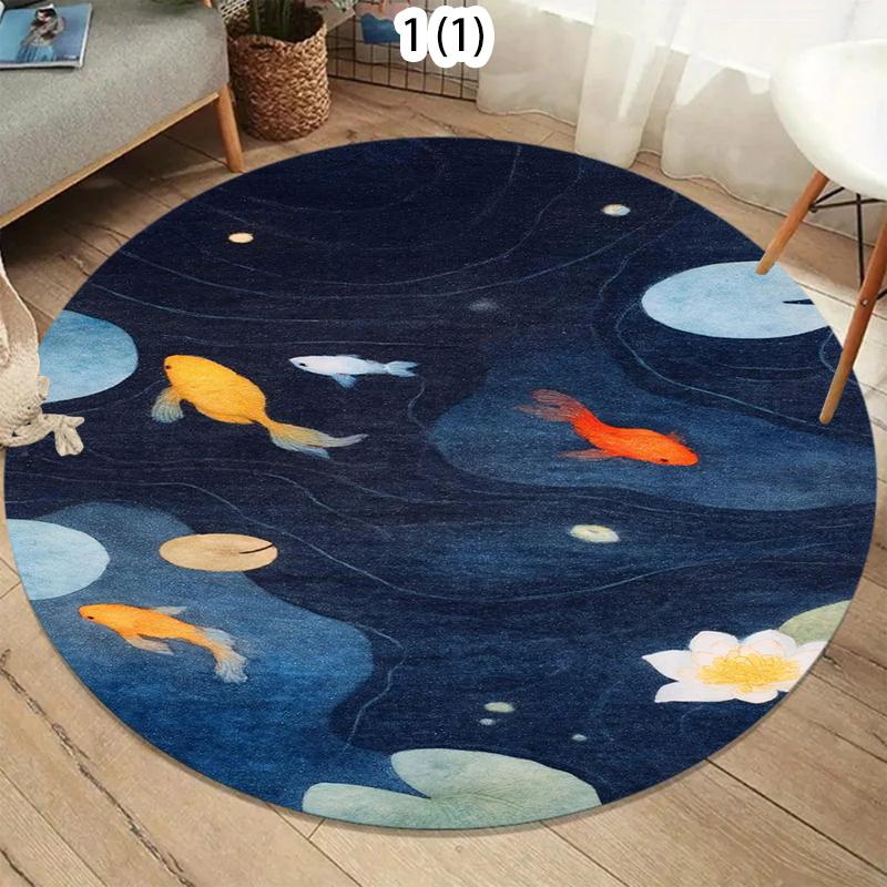 

Gamepad 2D Gamer Throw Round Area Rug Carpet Non Slip Game Control Buttons Soft Machine Washable for Game Esports Bed Room 80cm