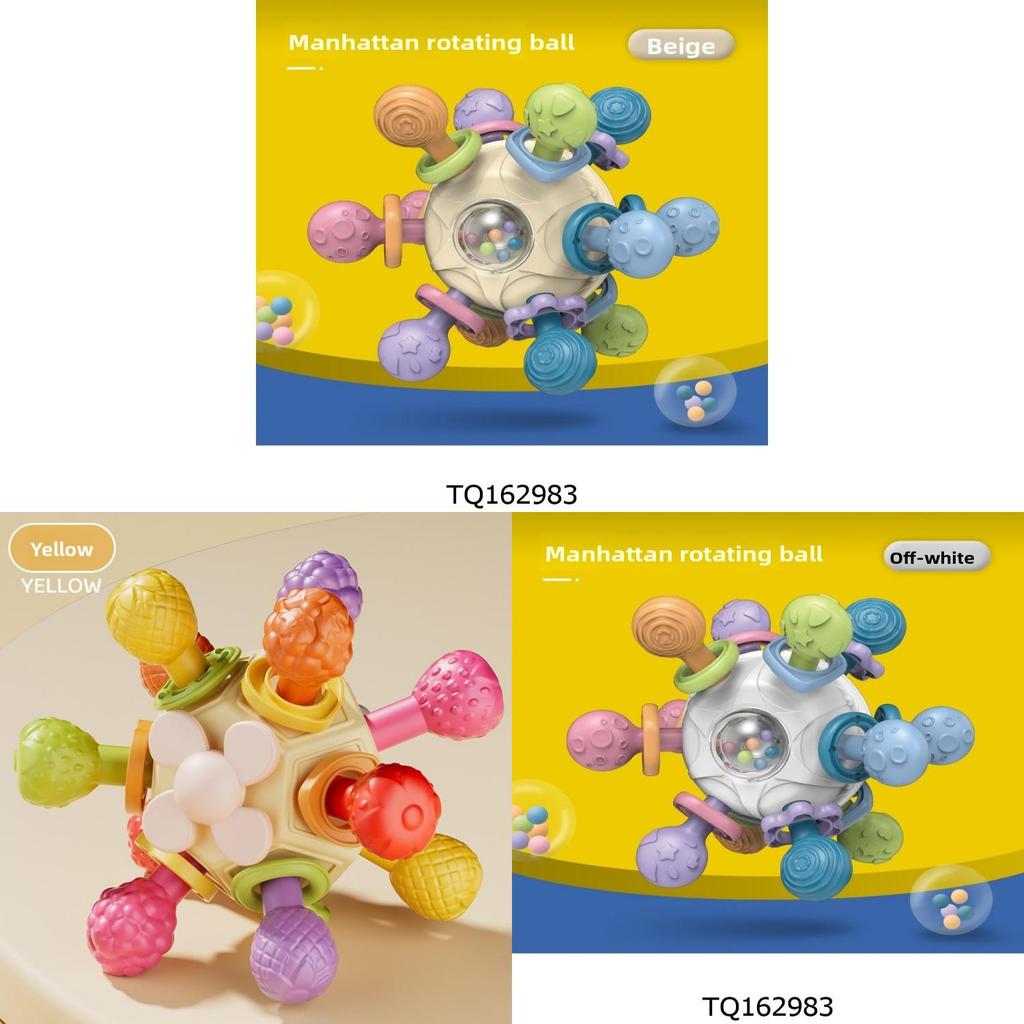 Silicone Baby Teething Toy With Grasping Ball For Infants And Toddlers