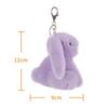 Apricot Lamb Purple Bunny Cute Soft Keychain Plush Perfect for Boys and Fits Kids Backpacks and 11cm Toy, Girls, Purses,