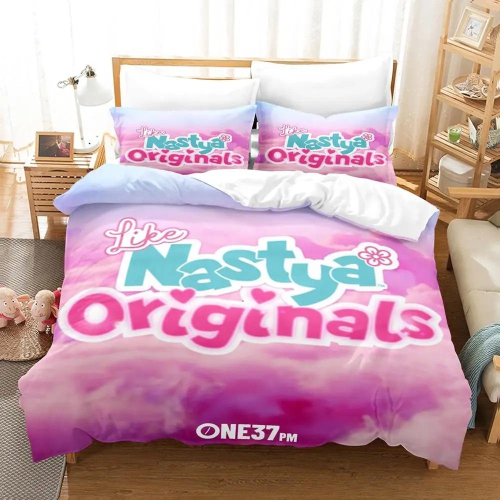 Like Nastya Bedding Set Single Twin Full Queen King Size Bed Set Aldult Kid Bedroom Duvet Cover Sets 3D Anime