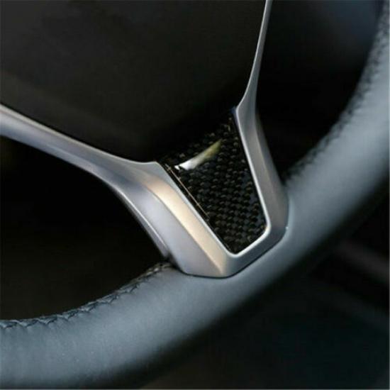 1Pcs black carbon fiber steering wheel cover sticker for Tesla Model X Model S