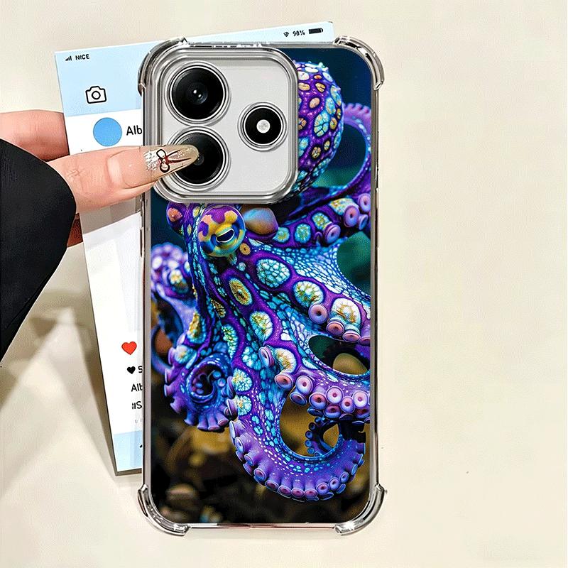 Ocean Octopus Marine Life Soft Phone Case For Xiaomi Poco X7 X8 Pro Max X6 X5 X3 F8 Ultra F7 M8 M7 M5S Redmi 15C 15A 15 14C 13C