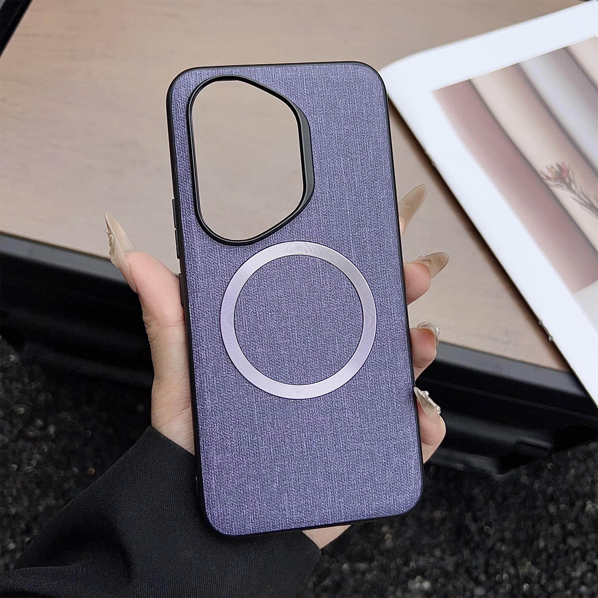 

For Honor 400 Pro 5G (Global) Magnetic Case Drop-Proof TPU+Cloth Back Phone Cover