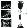 Lunsom Shift MT Car Shift Leather Shift Suitable for Manual Transmission Cars 5-Speed Knob, Lever, Knob, (Black Stitching)