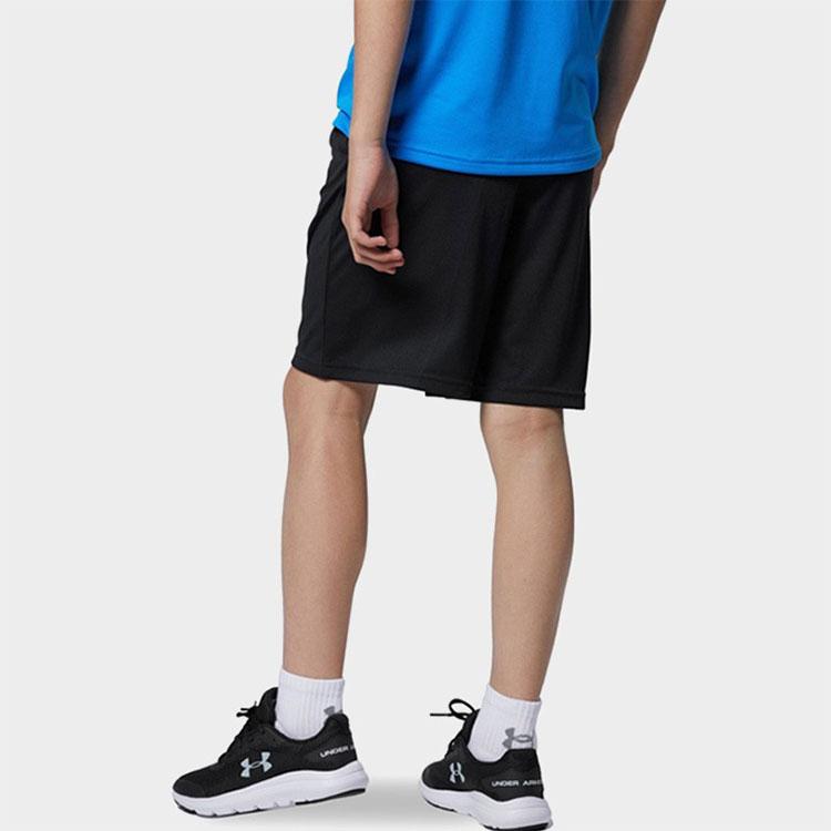 Under Armour Straight Leg Five-Point Shorts With Letter Logo Print Kids shorts Black 1361817-001