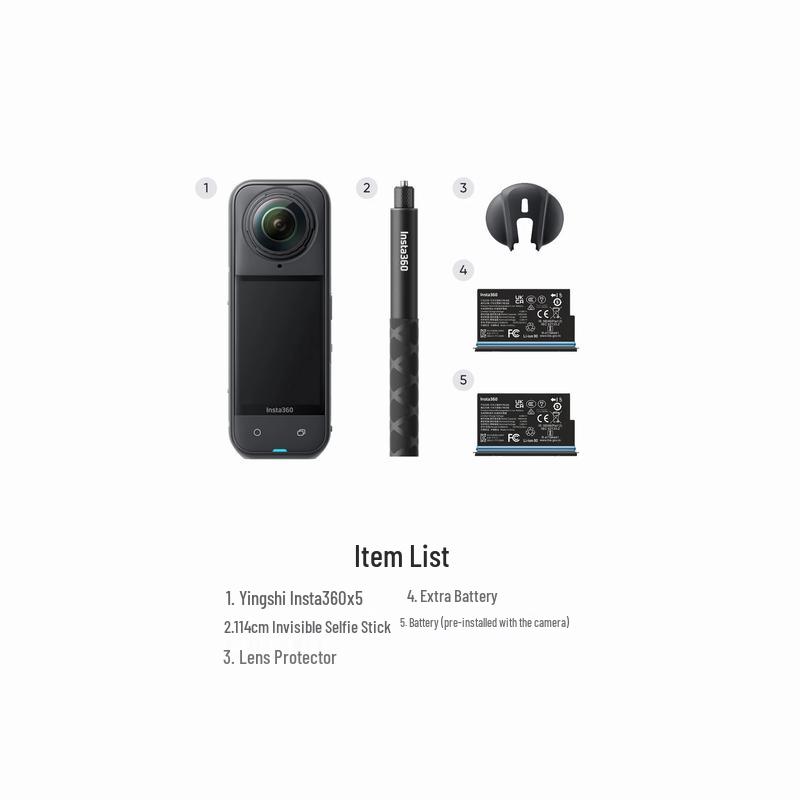 Insta360 X5 Flagship Panoramic Action Camera (CN Version)