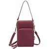 FANDARE Women's Smartphone Pouch, 3-Layer Waterproof PU Leather Shoulder Bag, Fits 6.5-inch Phones, 2-Layer Pochette, Mini Crossbody Bag, Small Item