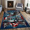 American Flag Eagle Rug for Patriotic Homes | 3D Truck Design Carpet | USA Themed Living Room Decor Skid resistant carpet