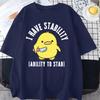Nieuw Ik Heb Stabiliteit Vermogen Om Te Steken T-shirt Mannen Vrouwen Mode Eend Meme Grafische T-shirts Zacht Unisex Tee Tops Streetwear