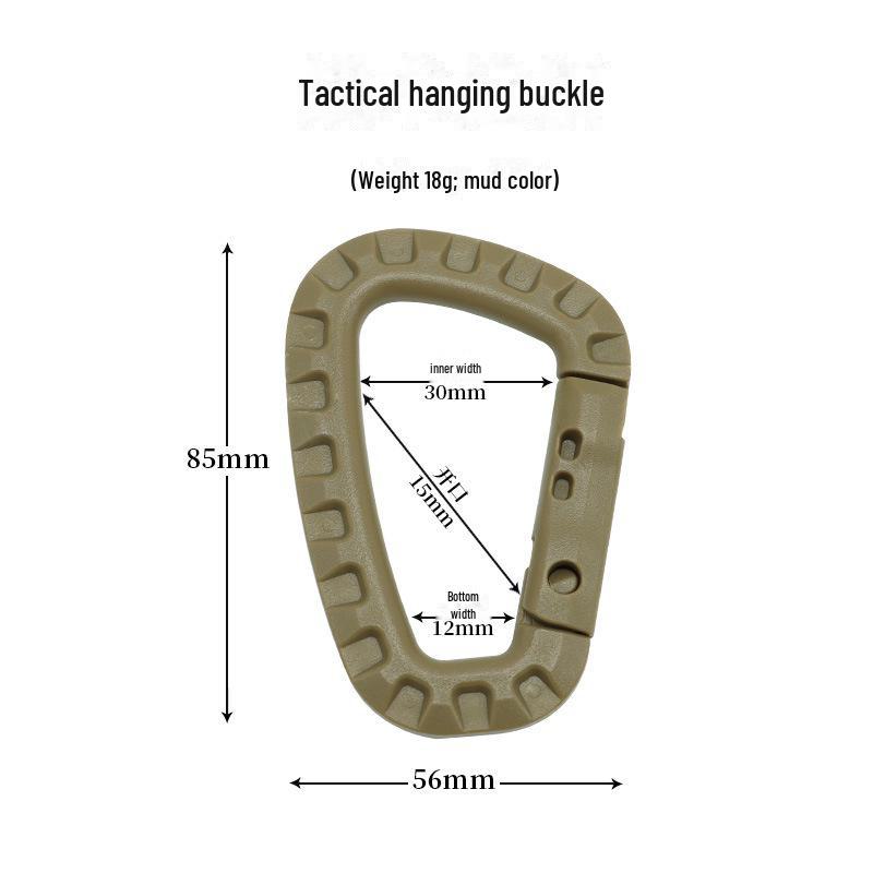 Lightweight Medium Tactical Outdoor Climbing Bag with Quick Hook Keychain D-Buckle