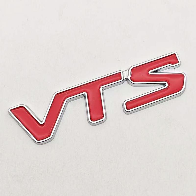 3D Metal Red Silver Color Car Sticker Logo V T S VTS Badge Emblem Sticker For Citroen C2 C3 C4 Quatre Saxo Xsara Jimny VTR