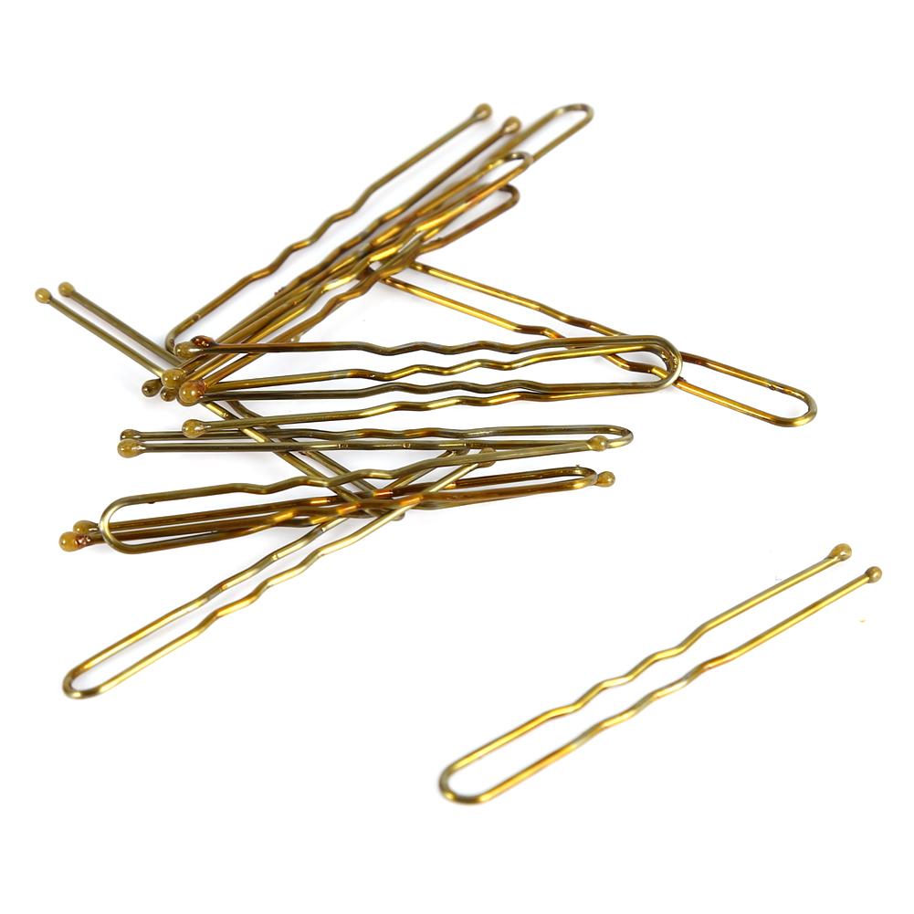 300PCS Women Wavy Thin U Shape Clips Hairpins Styling Hairdressing Salon Tool(Gold S)