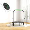 40 Zoll faltbares Mini-Fitness-Trampolin, mit verstellbarem Schaumstoffgriff, Grün