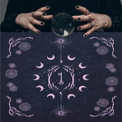 Covoraș Pendul Formă Pătrată Divinații Față de Masă Altar Covoraș Cărți Joc de Societate Față de Masă Rune Covoraș Joc de Societate Mistic