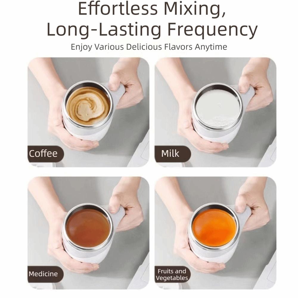 Stainless Steel Automatic Stirring Cup Rechargeable Electric Drink Mixer  Travel Use
