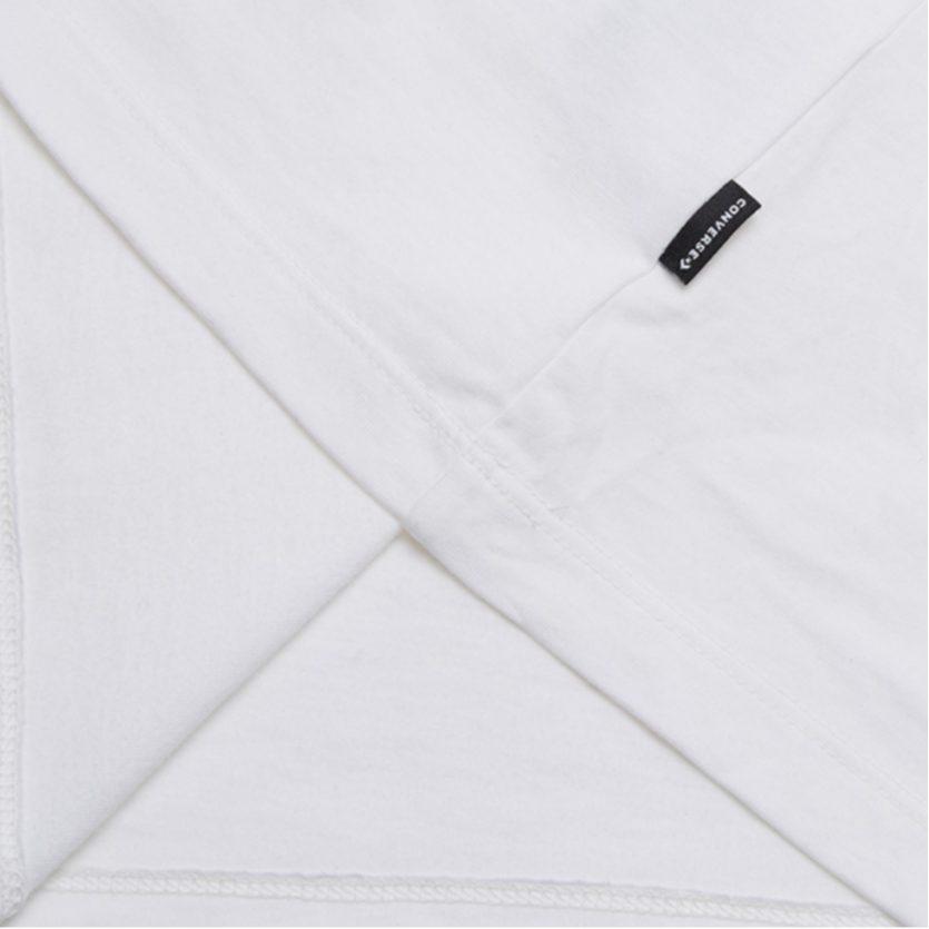 Converse T Shirts Women's White Crew Neck Moderate Straight Fit 10018143-A01