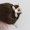 Autumn and winter cute bear plush grab clip simple cartoon fluffy hairpin back head disc hair shark clip hair accessories