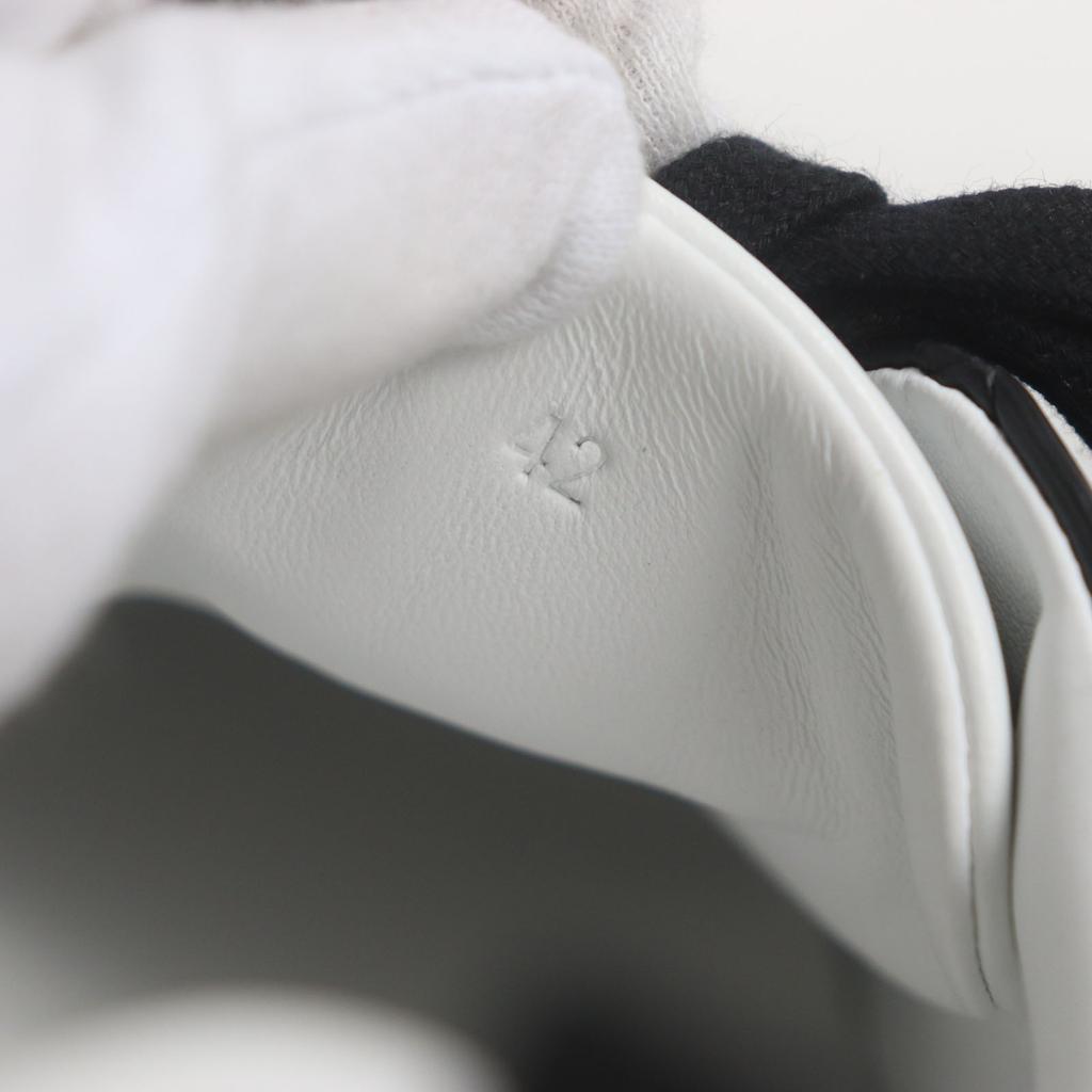 Hermes Sneakers White Black Crocodile 42 995336 Used