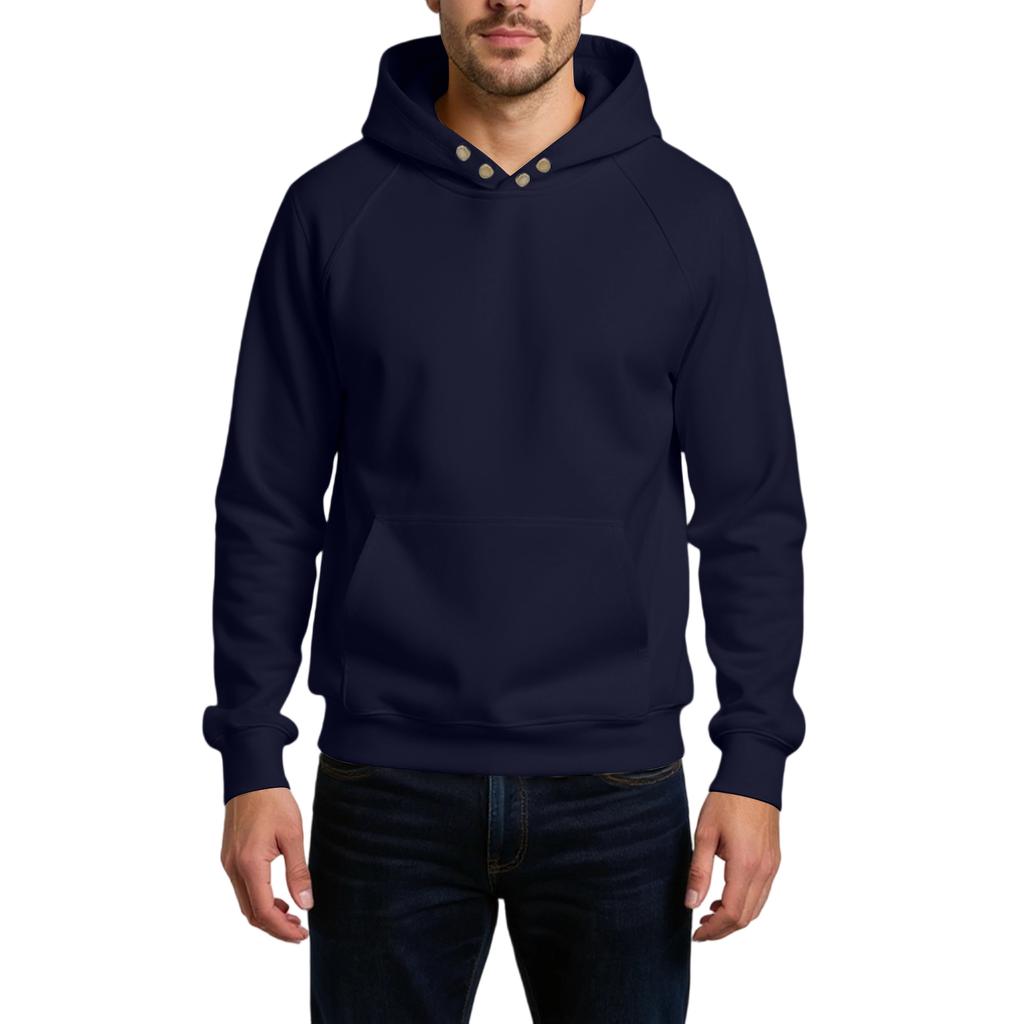 Men's  Loose  Leisure  Versatile  American Style  Button  Hooded Hood  Hoodie