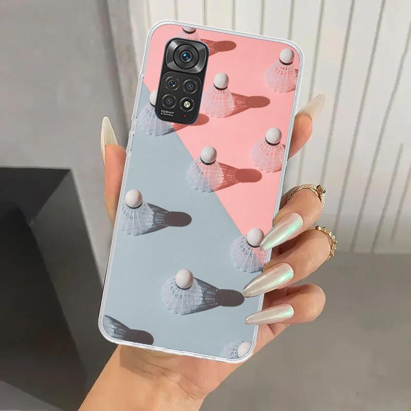 Badminton Sport Phone Case for Xiaomi Redmi Note 15 14 14S 13 12S 12 Pro 11S 11 Plus 11T 11E 10S Soft Funda Print Shell Redmi No