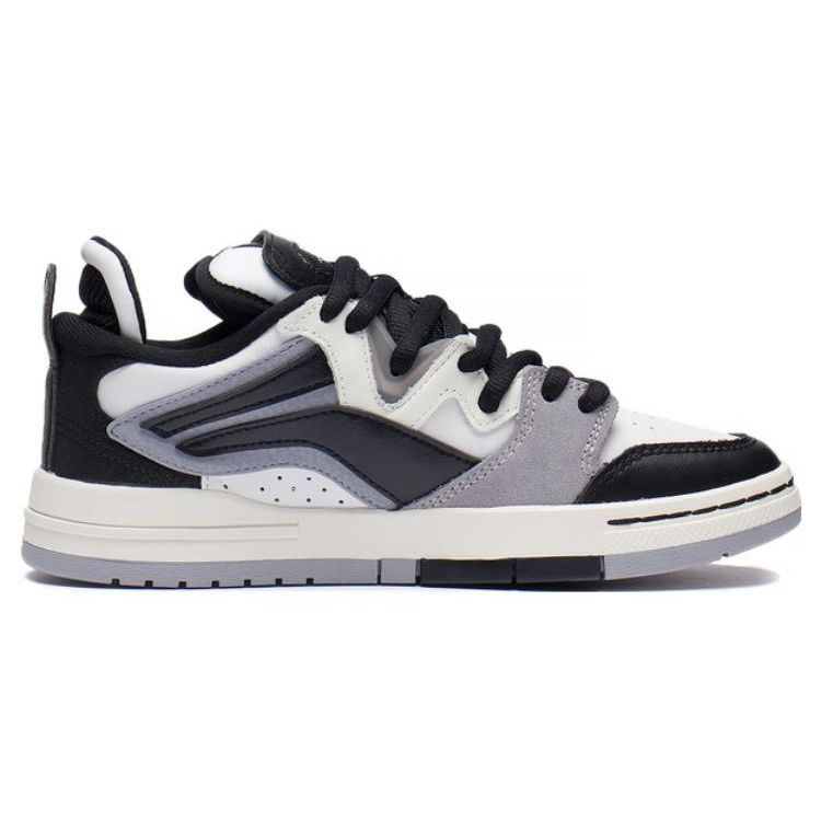Li Ning We Wo Pro Panda Trendy Casual Slip Resistant Durable Lightweight Low Top Skate Shoes Men Skate Shoes Black White AECS063-1