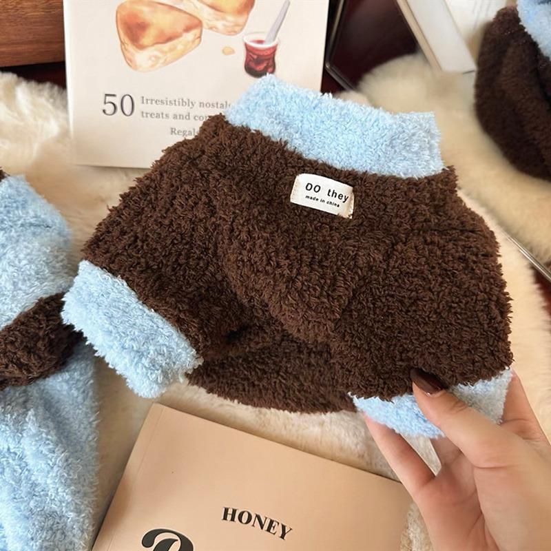 Pet Reversible Fleece Clothing Bichon Frise Winter Clothes Poodle Warm Sweatshirt Yorkshire Terrier Thickened Pullover (Brown,XS（old）) коричневый
