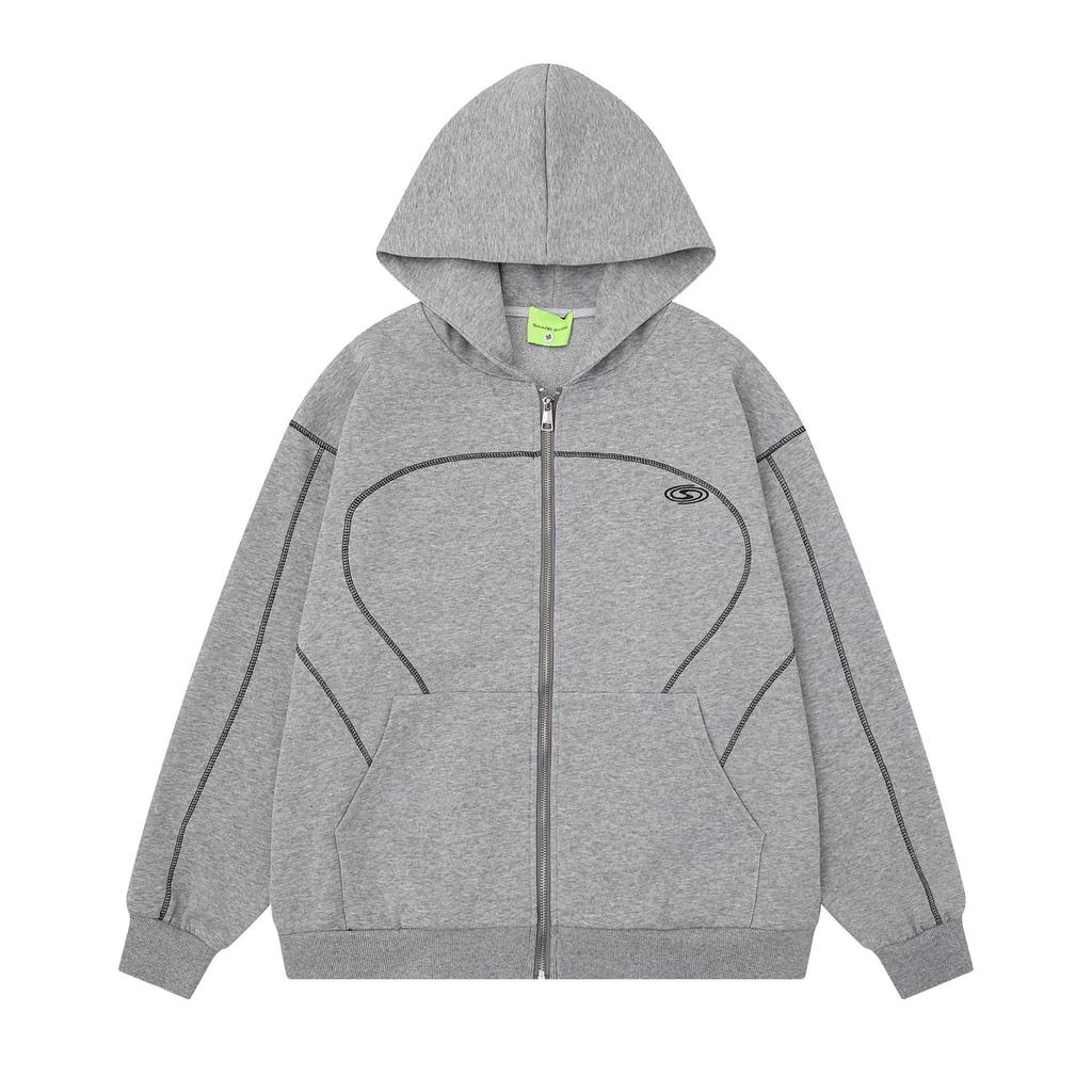 Rozložená patchwork mikina s kapucí - Hranický trend