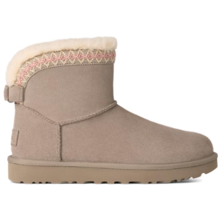 UGG Botas de Nieve Cortas Clásicas Novedad Botas de Mujer Gris 1174517-CBBLG