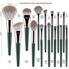 Green Cloud 14-Piece Soft Bristle Makeup Brush Set for Beginners – Eyeshadow & Powder Brush