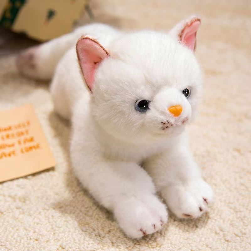32cm simulation new prone cat doll stuffed plush toy cartoon anime cute pillow pillow for children's birthday gift fun doll