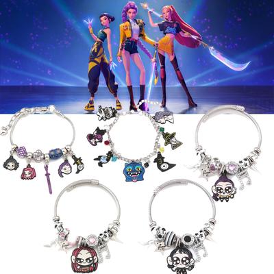 Y2K K-Pop Demon Hunters Serie Armbanden Voor Mannen Vrouwen Kralen Emaille Hanger Armband HUNTR/X Armband Fans Cosplay Sieraden Cadeau
