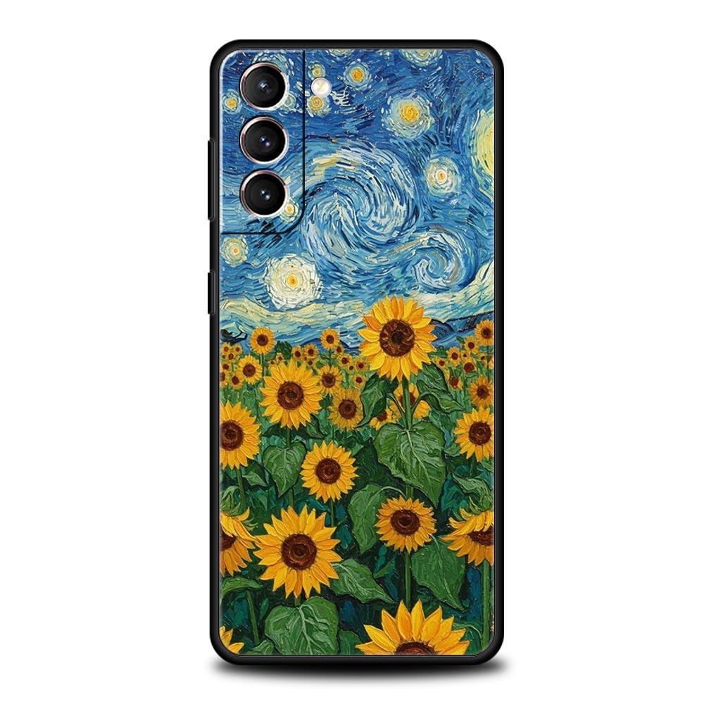 Phone Case For Samsung Galaxy S25 Edge S24 S23 S22 S21 Ultra S20 FE 5G S10 S10E S9 Plus Soft TPU Cover Summer Colorful Flower