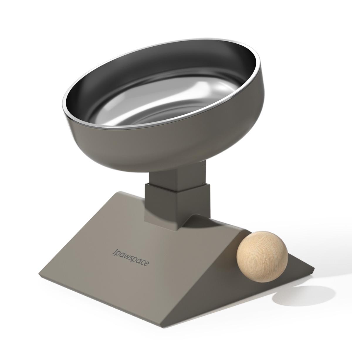

Elevated Dog Bowls for Small Medium Dogs and cats, 3 Height Adjustable Raised Stand with 304 Stainless Steel Food Bowls серый