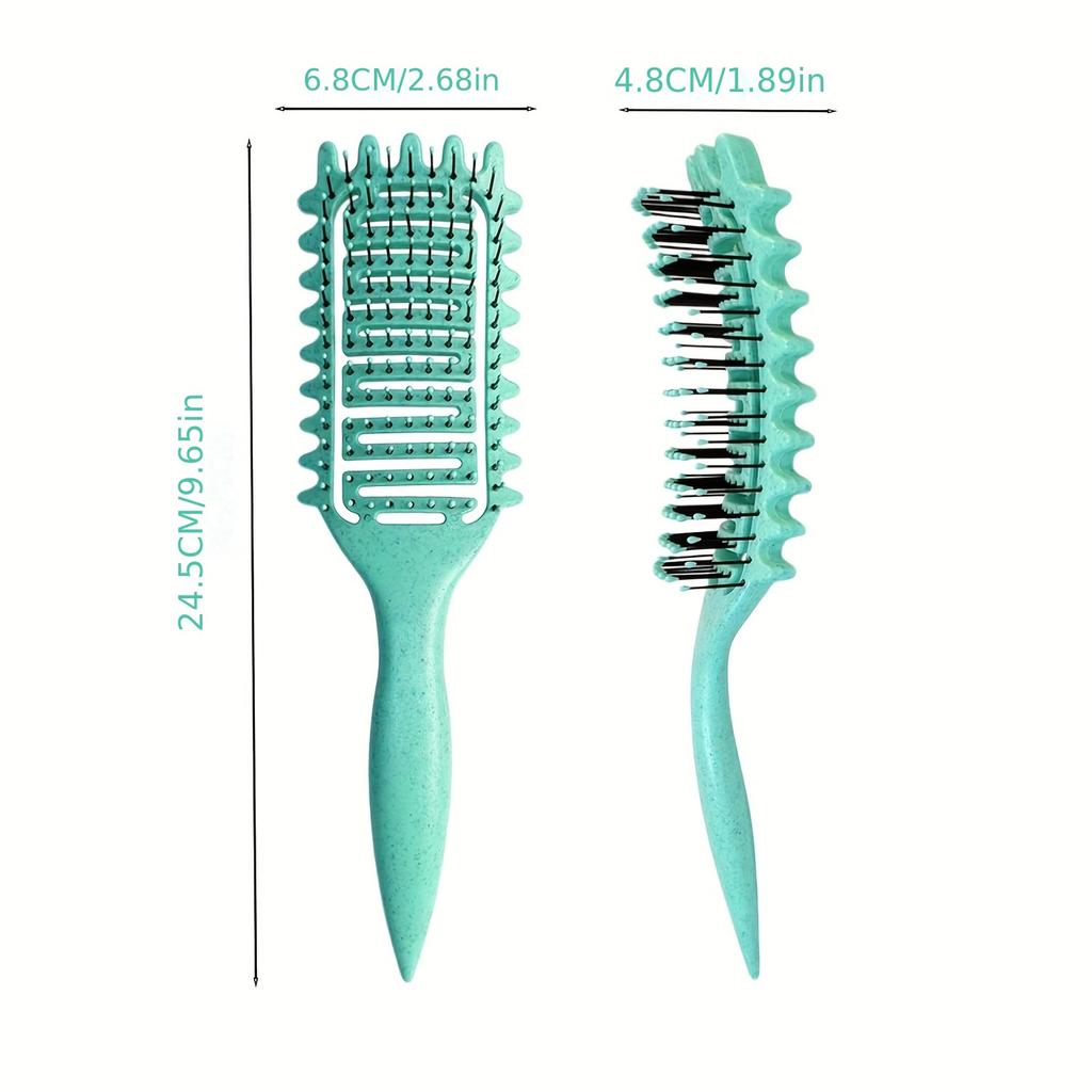 1Pc Curl Define Styling Brush Curling Comb Hair Massage Hairbrush for Salon Hairdressing Tools Reduces Pulling And Easy To Use