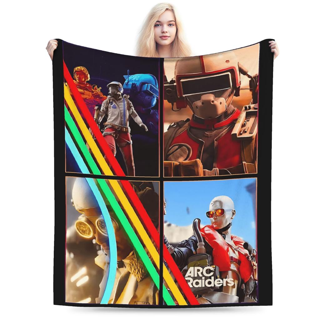 Arc Raiders Extraction Adventure Blanket Soft Pattern Plush Throw Blanket For Girls Boys Couch Chair Flannel Bedspread Bed Cover