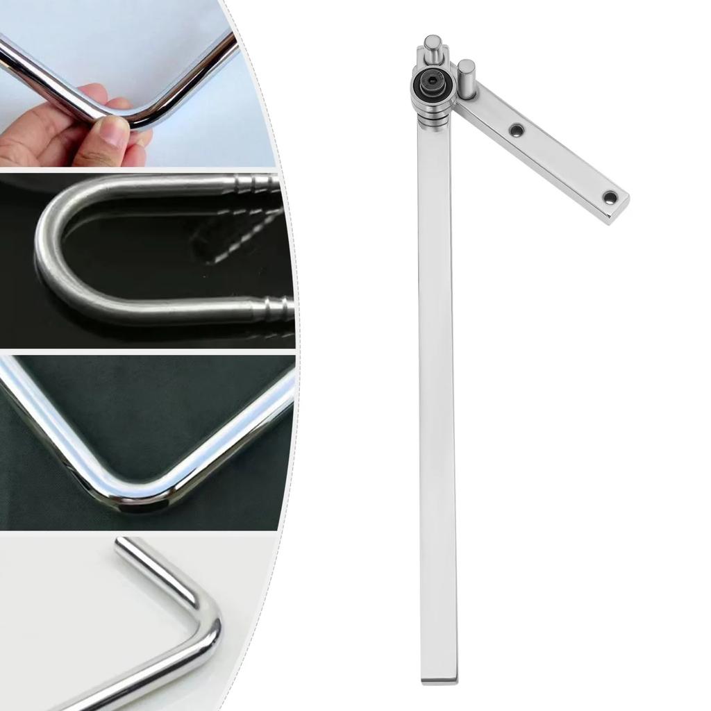 Carbon Steel Manual Pipe Bender, 0-180° Angle 8mm Round Steel Tube Bender, Portable Hand Tool for Pipe Installation