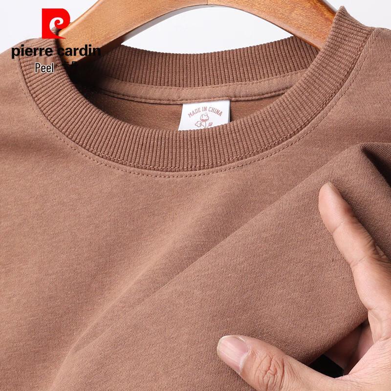 Pierre Cardin Men's Solid Round Neck Pullover Sweatshirt