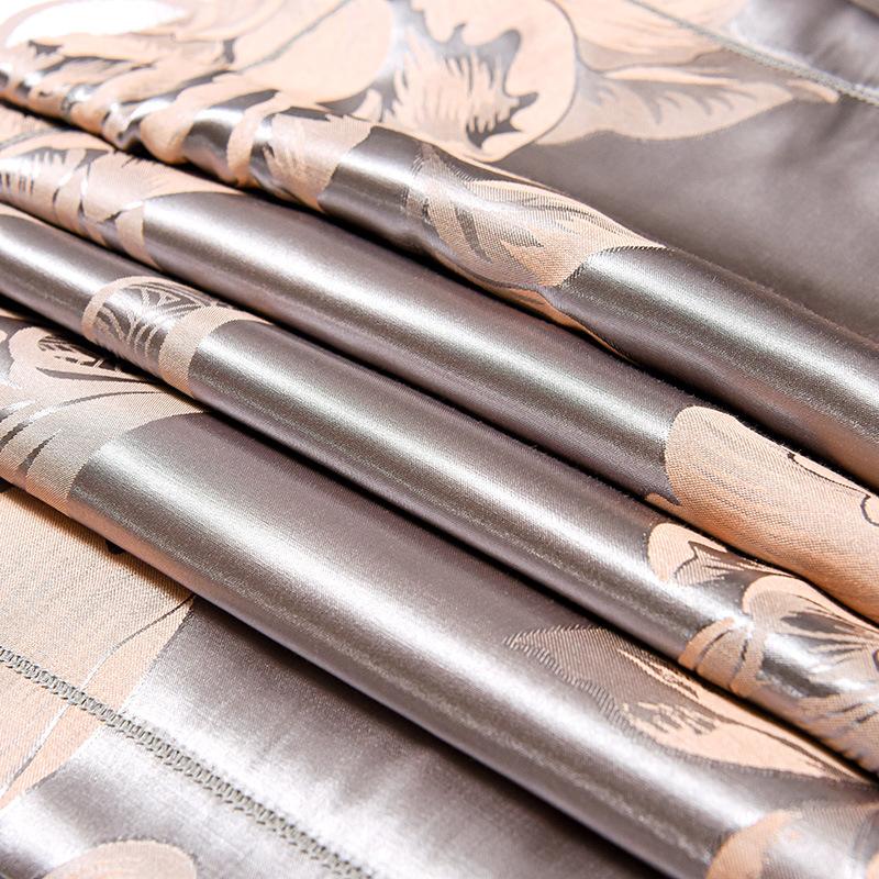 New 4Pcs European Satin Jacquard Bedding Set Four Season Universal Skin Friendly Cozy Duvet Set Double Couple Size Bedclothes