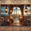 Retro Pirate Theme Treasure Room Gothic Skeleton Background Photography Backdrop Birthday Party Decorations Supplies3819