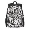 Schwarz-Weiß Graffiti Rucksack Abstraktes Symbol Neuheit Rucksäcke Damen Herren Universität Langlebig Schulrucksäcke Design Rucksack