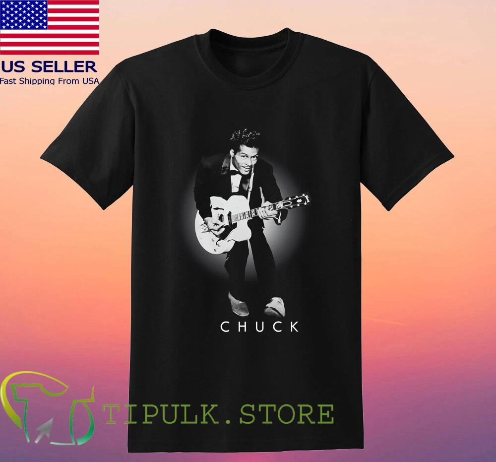 Chuck Berry Guitar In Action Men s Black Size S-5XL XL
